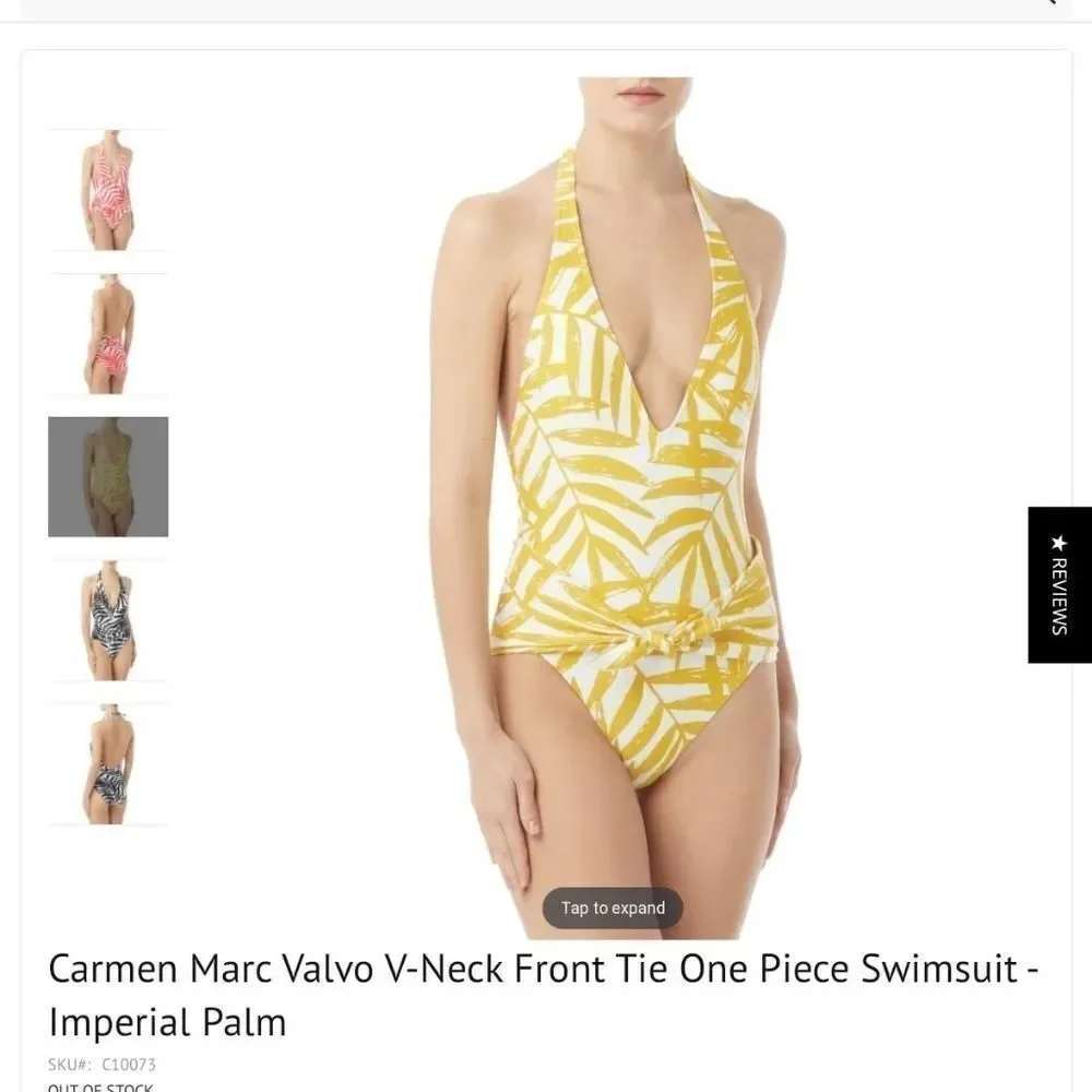 ‎CARMEN MARC VALVO IMPERIAL PALM SWIMSUIT